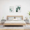 vidaXL Tables de chevet murales avec lumi&egrave;res LED 2 pcs sonoma gris