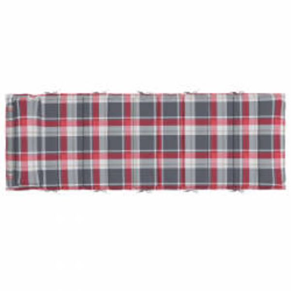 vidaXL Coussin de transat ensoleill&eacute; Rouge et gris 178 x 60 x 4 cm