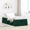vidaXL Cadre de lit ottoman avec matelas vert fonc&eacute; 80x200 cm velours