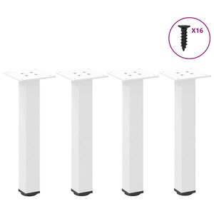 vidaXL Pieds de table basse 4 pi&egrave;ces Blanc 30-32 cm Acier