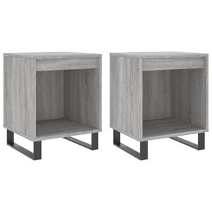 vidaXL Tables de chevet 2 pcs sonoma gris 40x35x50 cm bois ing&eacute;nierie