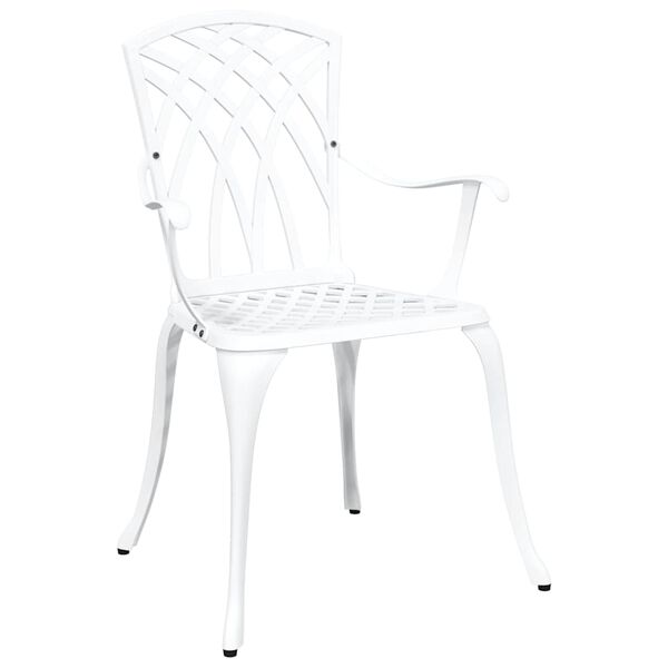 vidaXL Chaise de jardin 2 pcs Blanc 53 x 51 x 88,5cm Aluminium