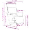 vidaXL Fauteuil inclinable avec repose-pieds blanc similicuir