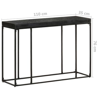vidaXL Table console Noir 110x35x76 cm Bois d'acacia et de manguier