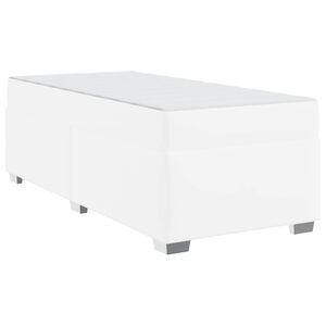 vidaXL Cadre de lit avec matelas Blanc 100 x 200 cm tissu