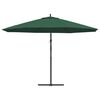 vidaXL Parasol de jardin en porte-&agrave;-faux 3,5 m vert