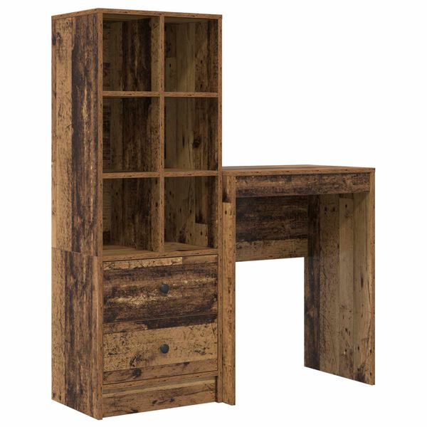 vidaXL Bureau avec tiroir 2 pcs Bois ancien
