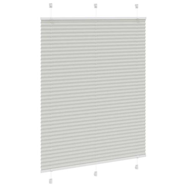 vidaXL Store pliss&eacute; gris clair 110x150cm largeur du tissu 109,4cm