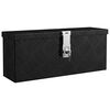 vidaXL Bo&icirc;te de rangement Noir 50x15x20,5 cm Aluminium