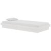 vidaXL Cadre de lit sans matelas blanc bois massif
