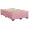 vidaXL Sommier &agrave; lattes de lit avec matelas rose 120x190 cm velours