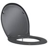 vidaXL Si&egrave;ge de toilette Anthracite 47 x 37 x 4 cm Duroplast