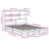 vidaXL Lit biblioth&egrave;que sans matelas 150x200 cm bois massif