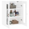 vidaXL Armoire murale blanc brillant 69,5x34x90 cm