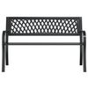 vidaXL Banc de jardin Noir 120 cm Acier