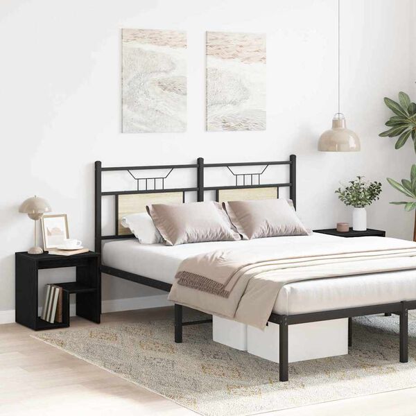 vidaXL Cabinet de chevet 2 pcs Ch&ecirc;ne noir 40 x 30 x 40 cm