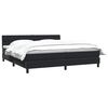 vidaXL Sommier &agrave; lattes de lit avec matelas noir 180x210 cm velours