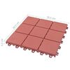 vidaXL Carreau de terrasse 10 pcs Rouge 30,5 x 30,5 x 2,2 cm