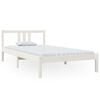 vidaXL Cadre de lit sans matelas blanc bois massif 100x200 cm