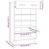 vidaXL Armoire &agrave; chaussures Gris b&eacute;ton 60x35x105 cm Bois d'ing&eacute;nierie