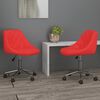 vidaXL Chaises pivotantes &agrave; manger lot de 2 rouge similicuir