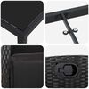 vidaXL Ensemble de salle &agrave; manger pour jardin 7 pcs Noir polyrotin