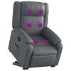 vidaXL Fauteuil inclinable de massage Gris Similicuir