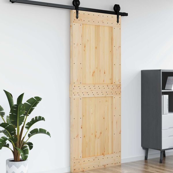 vidaXL Porte NARVIK Naturel 90 x 210 cm Bois de pin massif