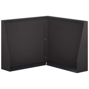 vidaXL Mur de sout&egrave;nement 50 x 50 x 30 cm Acier Noir