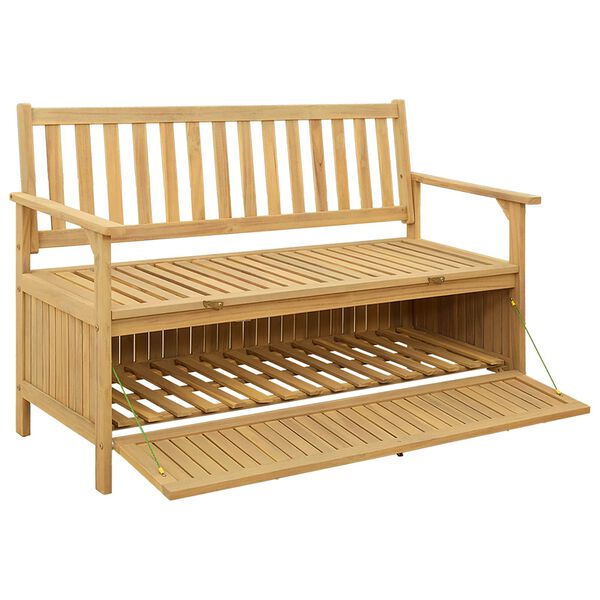 vidaXL Banc de rangement avec stockage avec porte Acacia massif