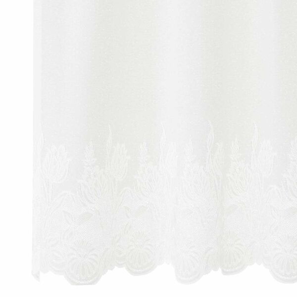 vidaXL Rideau en Dentelle Floral Blanc 80 x 1200 cm Polyester