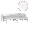 vidaXL Lit coulissant 2x(90x200) cm Blanc Bois de pin massif