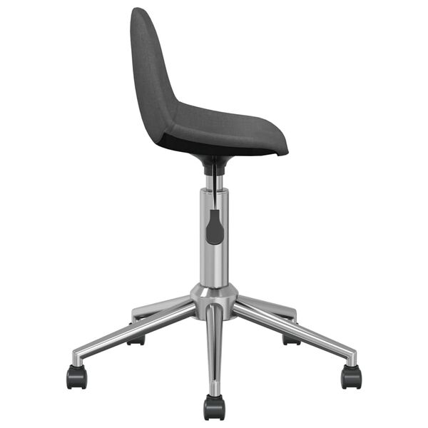 vidaXL Chaise pivotante de bureau Gris fonc&eacute; Tissu