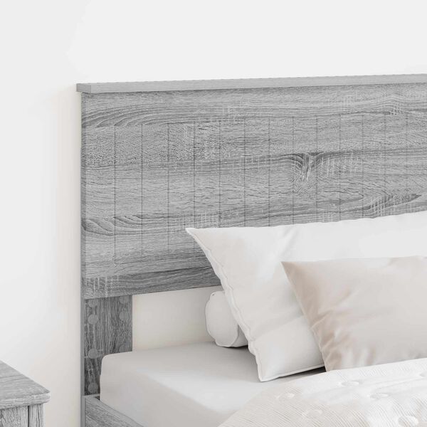 vidaXL T&ecirc;te de lit Gris Sonoma 100 cm Bois d'ing&eacute;nierie