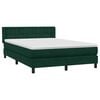 vidaXL Sommier &agrave; lattes de lit et matelas vert fonc&eacute; 160x210cm velours