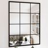 vidaXL Miroirs muraux 2 pcs noir 80x60 cm m&eacute;tal