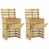 vidaXL Composteur de jardin &agrave; lattes 2 pcs Vert 110 x 58 x 113 cm