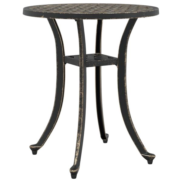 vidaXL Table de jardin bronze Ø48x53 cm aluminium coulé