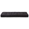 vidaXL Coussins de plancher de palette lot de 2 Coton Noir