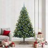 vidaXL Arbre de No&euml;l artificiel en silicone flexible 300 LEDs 210 cm
