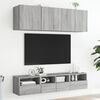 vidaXL Meubles TV muraux 2pcs sonoma gris 40x30x30cm bois d'ing&eacute;nierie