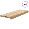 vidaXL Marches d'escalier 4 pcs non trait&eacute; 70x25x2cm bois ch&ecirc;ne massif