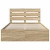vidaXL Cadre de lit Sonoma 140 x 190 cm Bois de pin massif