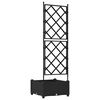 vidaXL Cache-pot de jardin Noir 40 x 40 x 125,5 cm Acier