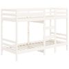vidaXL Lit superposé sans matelas blanc 90x190 cm bois de pin massif