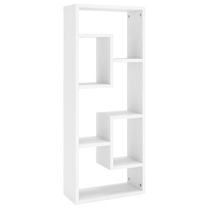 vidaXL &Eacute;tag&egrave;re murale Blanc 36x16x90 cm Bois d'ing&eacute;nierie