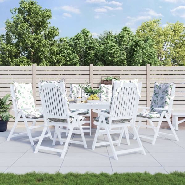 vidaXL Coussins de chaise &agrave; dossier haut lot de 6 mod&egrave;le de feuille