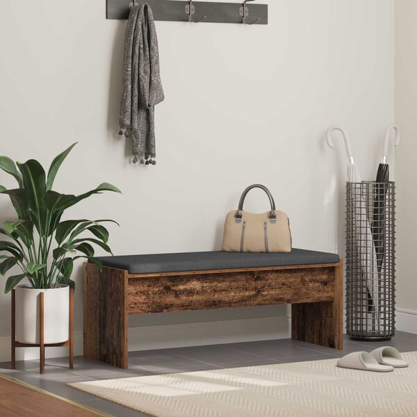 vidaXL Banc d'entr&eacute;e avec coussin Bois ancien 103 x 38 x 40 cm