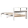 vidaXL Lit biblioth&egrave;que sans matelas blanc 90x190cm bois de pin massif