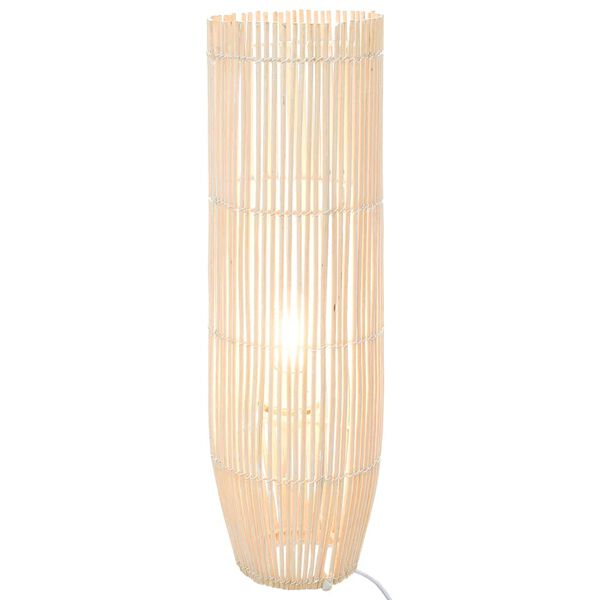 vidaXL Lampadaire sur pied Osier Blanc 52 cm E27